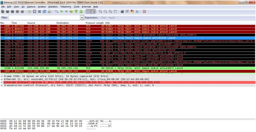 wireshark sniffer